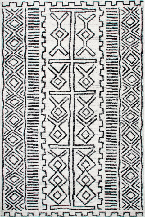 Aztec Pattern Grey Area Rug 150x250 cm