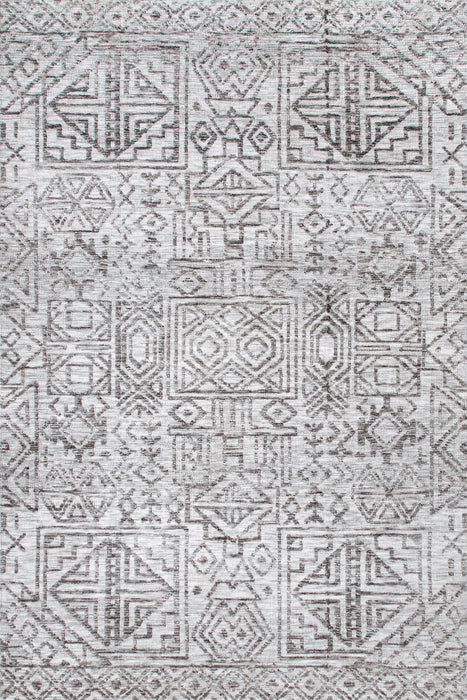 Aztec Pattern Grey Area Rug 160x230 cm