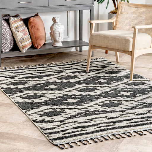 Aztec Pattern Grey Area Rug for Living Room 150x240 cm