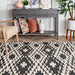 Aztec Pattern Grey Area Rug for Living Room 150x240 cm