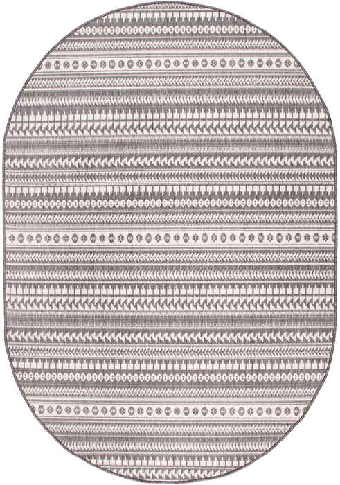 Aztec Pattern Indoor Outdoor Rug 120x180 cm Grey