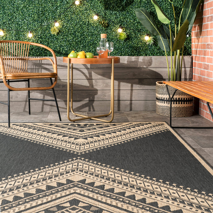 Aztec Prism Area Rug 152x244 cm Charcoal Color