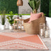 Aztec Prism Area Rug For Indoor Outdoor Use Coral 150x90 cm