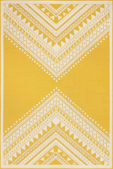 Aztec Prism Yellow Indoor Outdoor Area Rug 140x200 cm