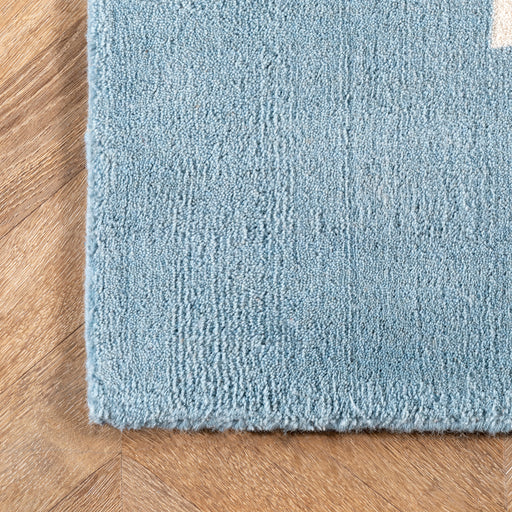 Baby Blue Hand-Tufted Wool Area Rug 120x180 cm