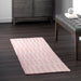 Baby Pink Geometric Wool Area Rug 150x200 cm