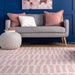 Baby Pink Geometric Wool Area Rug 150x200 cm