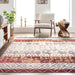 Bailey Machine Washable Geometric Area Rug Red 120x180 cm