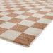 Baltimore 66618 Modern Checkerboard High-Density Smooth Polyester Flat-Pile Beige Rug