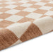 Baltimore 66618 Modern Checkerboard High-Density Smooth Polyester Flat-Pile Beige Rug