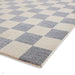 Baltimore 66618 Modern Checkerboard High-Density Smooth Polyester Flat-Pile Blue Rug