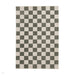 Baltimore 66618 Modern Checkerboard High-Density Smooth Polyester Flat-Pile Green Rug