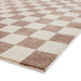 Baltimore 66618 Modern Checkerboard High-Density Smooth Polyester Flat-Pile Grey Rug