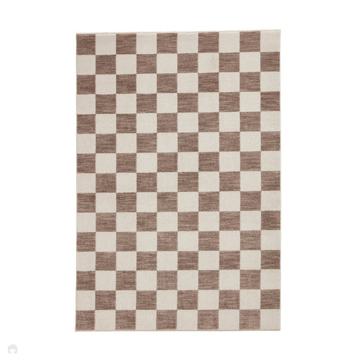 Baltimore 66618 Modern Checkerboard High-Density Smooth Polyester Flat-Pile Grey Rug