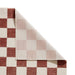 Baltimore 66618 Modern Checkerboard High-Density Smooth Polyester Flat-Pile Plum Rug