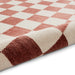 Baltimore 66618 Modern Checkerboard High-Density Smooth Polyester Flat-Pile Plum Rug