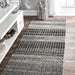 Banded Abacus Stripes Area Rug Dark Gray 160x230 cm