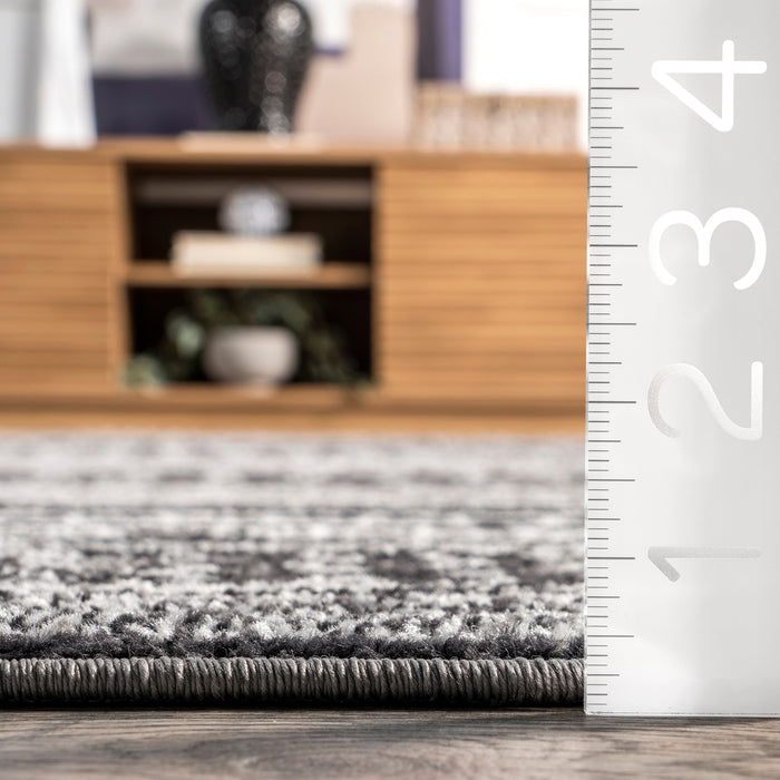 Banded Abacus Stripes Area Rug Dark Gray 160x230 cm