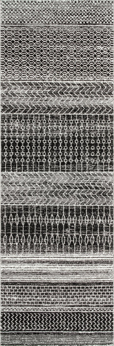 Banded Abacus Stripes Area Rug Dark Gray 160x230 cm