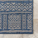 Banded Blue Indoor Outdoor Area Rug 152x244 cm