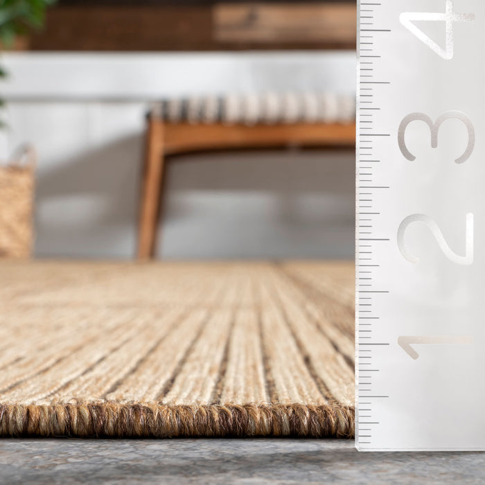 Banded Flatweave Rug for Indoor and Outdoor Use 120x180 cm