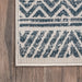 Banded Geometric Area Rug in Blue for Modern Interiors