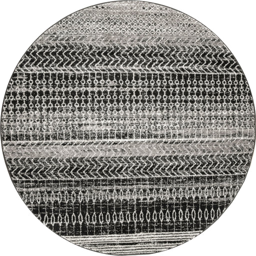 Banded Stripes Area Rug In Dark Grey 140x200 cm