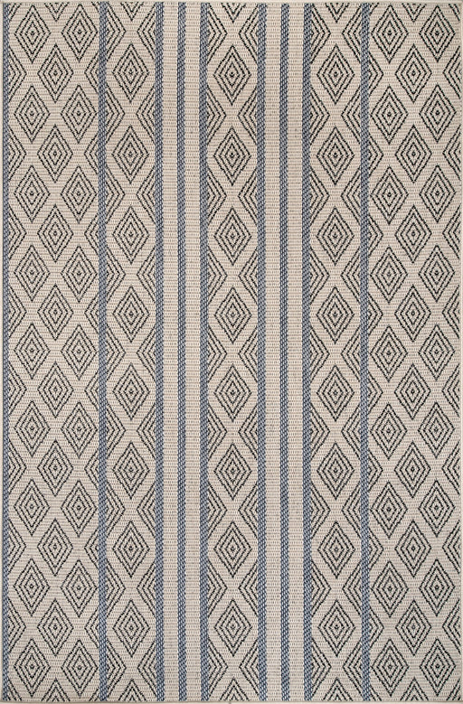 Banded Trellis Area Rug 160x230 cm for Indoor Outdoor Use