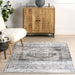 Barbed Iris Medallion Area Rug Blue 160x230 cm