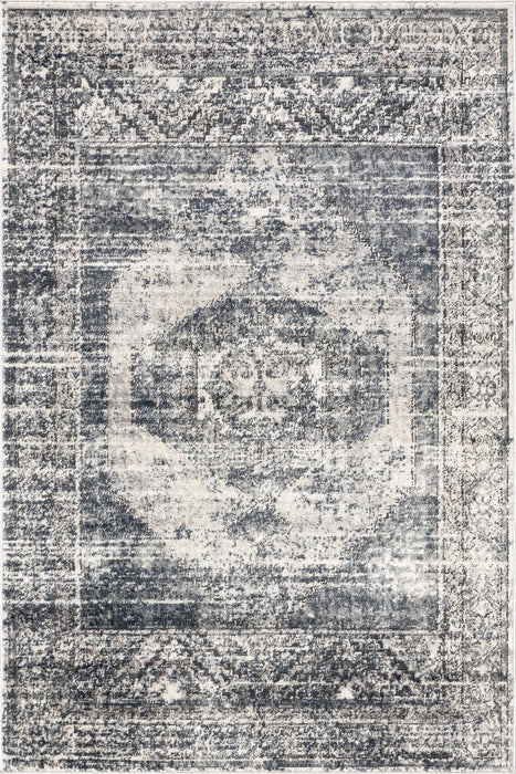 Barbed Iris Medallion Area Rug Blue 160x230 cm