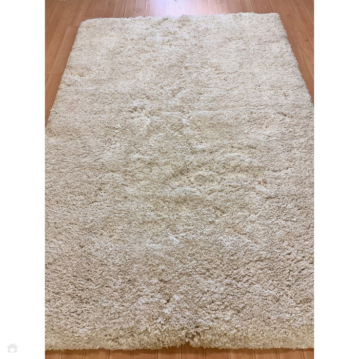 Barnaby Super Plush Heavyweight High-Density Luxury Hand-Woven Super Soft-Touch High-Pile Plain Polyester Shaggy Off White Rug