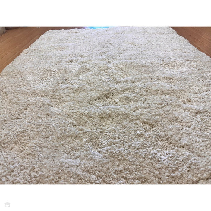 Barnaby Super Plush Heavyweight High-Density Luxury Hand-Woven Super Soft-Touch High-Pile Plain Polyester Shaggy Off White Rug