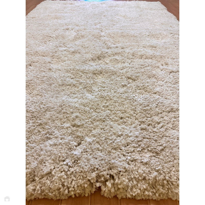 Barnaby Super Plush Heavyweight High-Density Luxury Hand-Woven Super Soft-Touch High-Pile Plain Polyester Shaggy Off White Rug