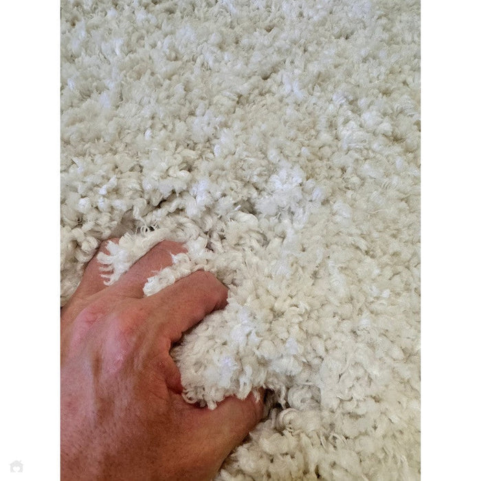 Barnaby Super Plush Heavyweight High-Density Luxury Hand-Woven Super Soft-Touch High-Pile Plain Polyester Shaggy Off White Rug