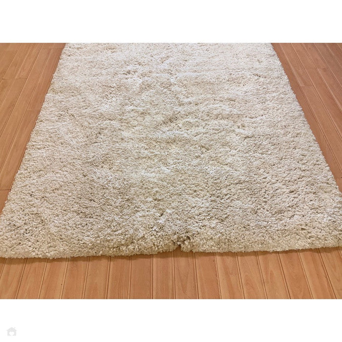 Barnaby Super Plush Heavyweight High-Density Luxury Hand-Woven Super Soft-Touch High-Pile Plain Polyester Shaggy Off White Rug