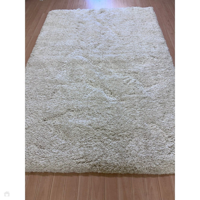 Barnaby Super Plush Heavyweight High-Density Luxury Hand-Woven Super Soft-Touch High-Pile Plain Polyester Shaggy Off White Rug