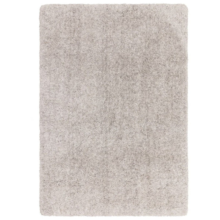 Barnaby Super Plush Heavyweight High-Density Luxury Hand-Woven Super Soft-Touch High-Pile Plain Polyester Shaggy Silver/Grey Rug