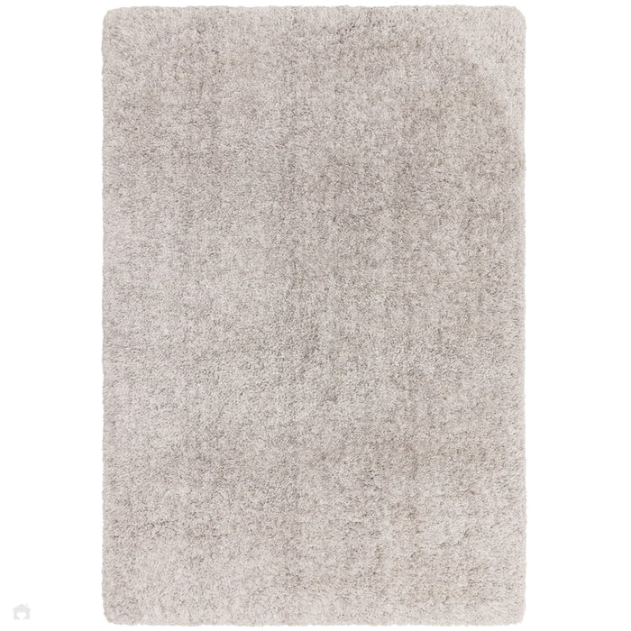 Barnaby Super Plush Heavyweight High-Density Luxury Hand-Woven Super Soft-Touch High-Pile Plain Polyester Shaggy Silver/Grey Rug