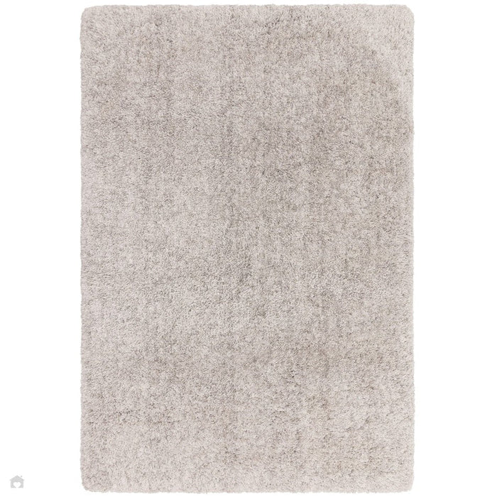 Barnaby Super Plush Heavyweight High-Density Luxury Hand-Woven Super Soft-Touch High-Pile Plain Polyester Shaggy Silver/Grey Rug