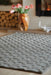 Basket Weave 3D Grey Rug