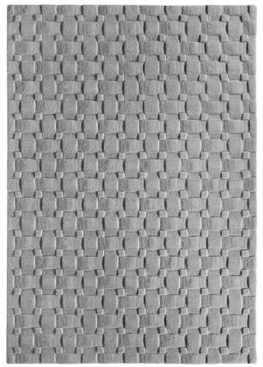 Basket Weave 3D Grey Rug