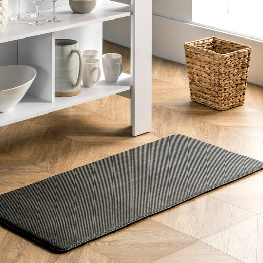 Basketweave Anti-Fatigue Mat 72x48 cm Dark Brown