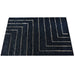 Baskin Hand-Woven Leather And Hemp Area Rug 5x7 Feet