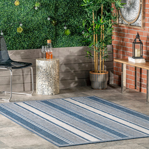 Bayadere Striped Area Rug for Indoor and Outdoor Use