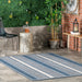 Bayadere Striped Area Rug for Indoor and Outdoor Use