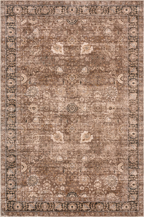 Tappeto lavabile vintage Bayberry 152 x 244 cm marrone