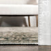 Bayberry Vintage Washable Area Rug in Green and Grey