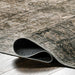 Bayberry Vintage Washable Area Rug in Green and Grey