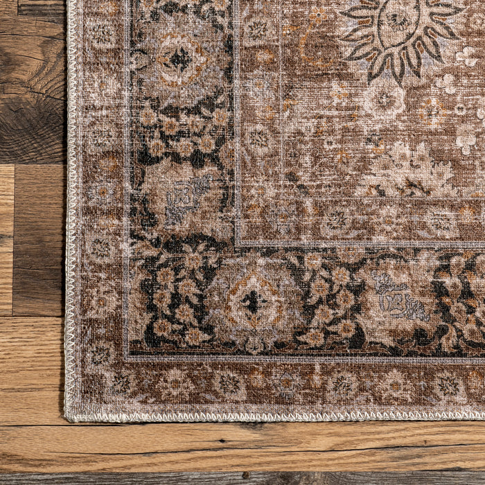 Bayberry Washable Area Rug Persian Design Brown 120x180 cm