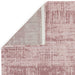 Beau Modern Abstract Distressed Shimmer Soft Textured Flatweave Blush Pink Rug